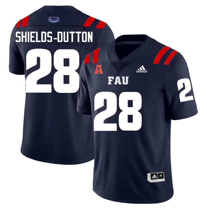 #28 Kaden Shields-Dutton FAU Jersey,Florida Atlantic Owls Football Jersey,Uniforms,Gears-Navy